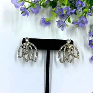 Sparkly Vintage Crystal Art Deco Style Stud Earrings